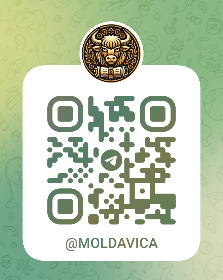 Cod QR către canalul Telegram Moldavica, @MOLDAVICA